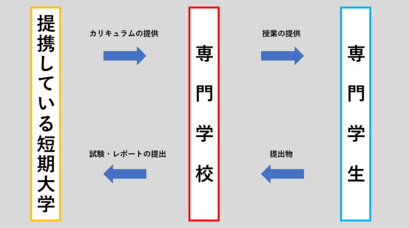 専門学校のカリキュラムの流れ