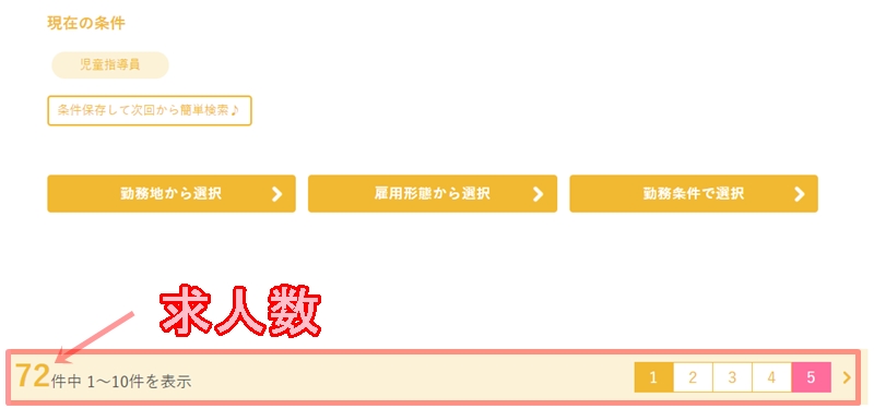 保育の求人あるある　児童指導員　求人数